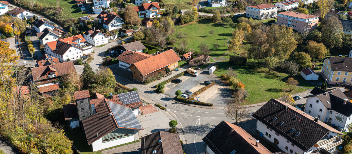 Luftbild der Modellkommune Wilpoldisried