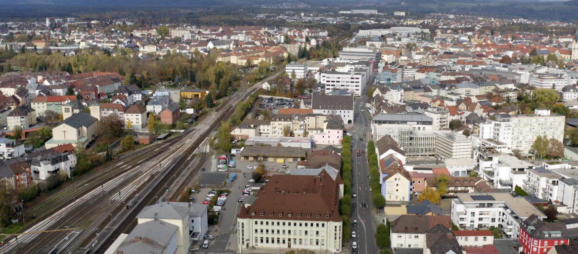 Luftbild der Modellkommune Weiden