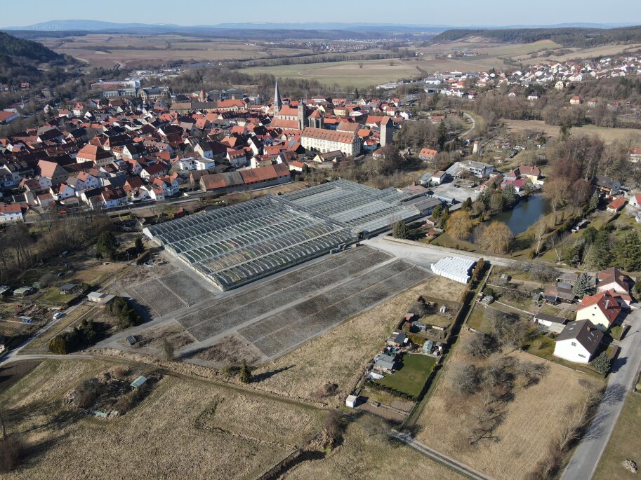 Luftbild der Modellkommune Münnerstadt