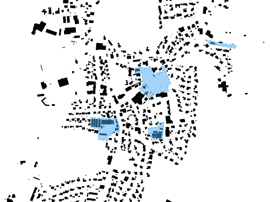 Schwarzplan der Modellkommune Wilpoldsried