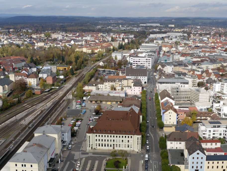 Luftbild der Modellkommune Weiden