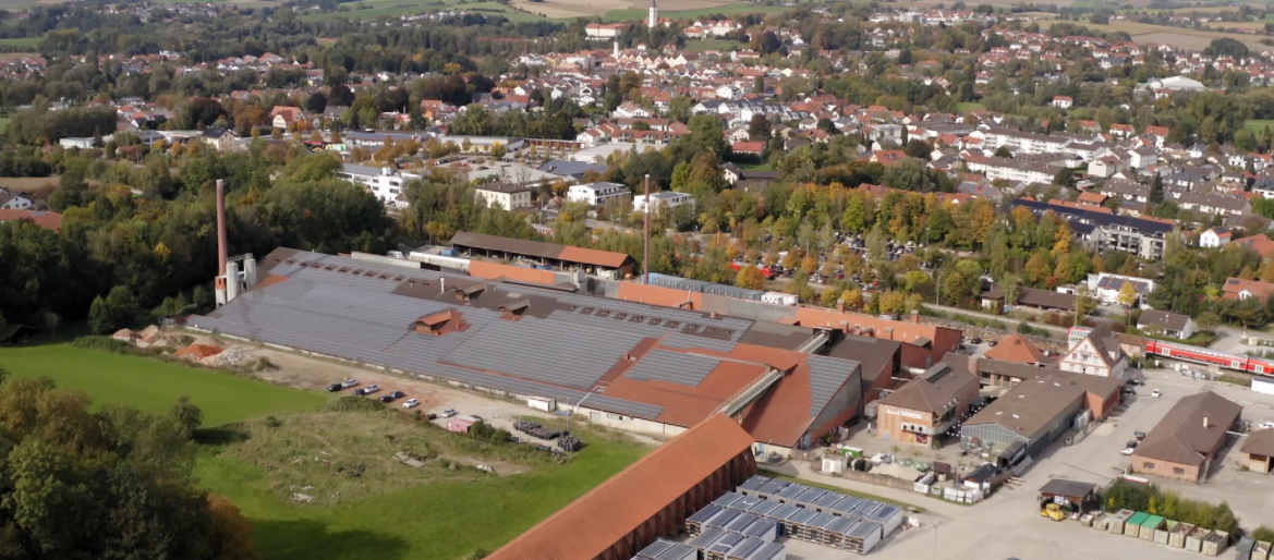 Luftbild der bayrischen Kommune Dorfen