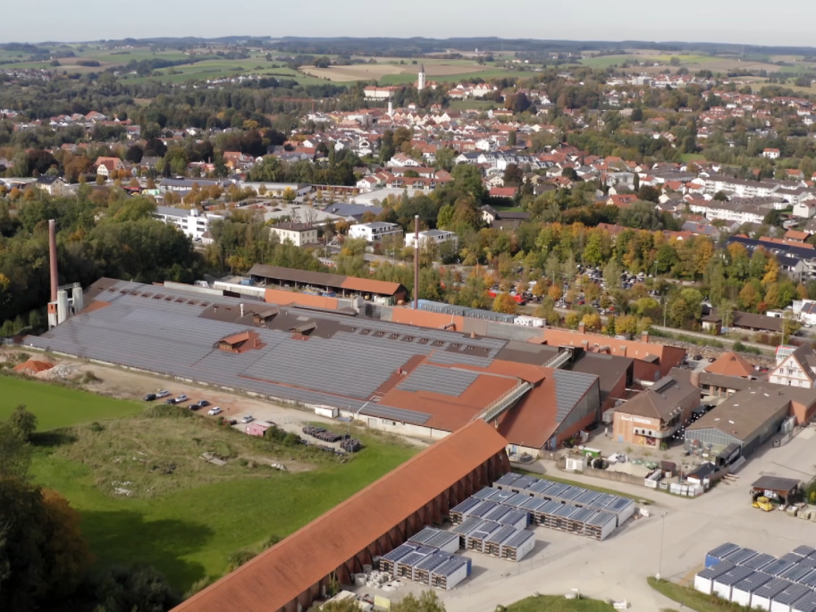 Luftbild der bayrischen Kommune Dorfen