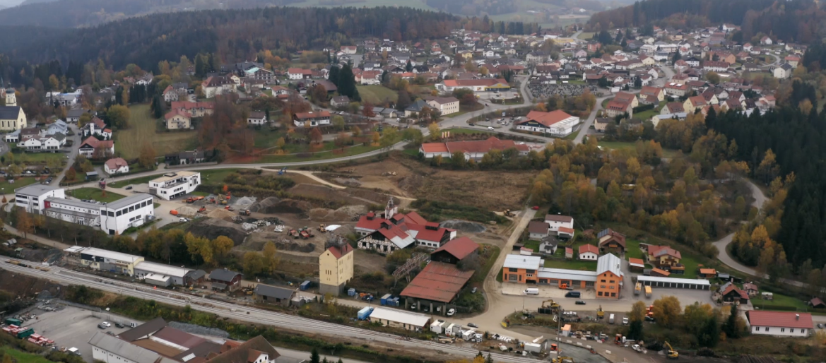 Luftbild der Modellkommune Spiegelau