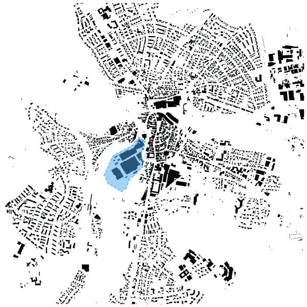 Schwarzplan der Modellkommune Roth