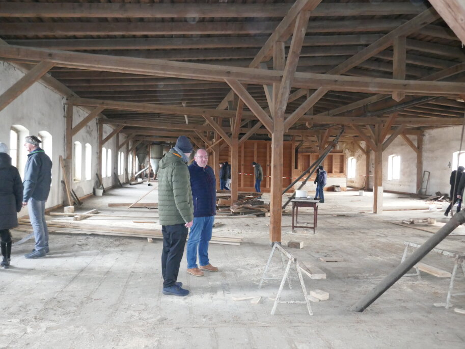 Foto aus dem Inneren der denkmalgeschützten Malzfabrik der Modellkommune Geiselhöring