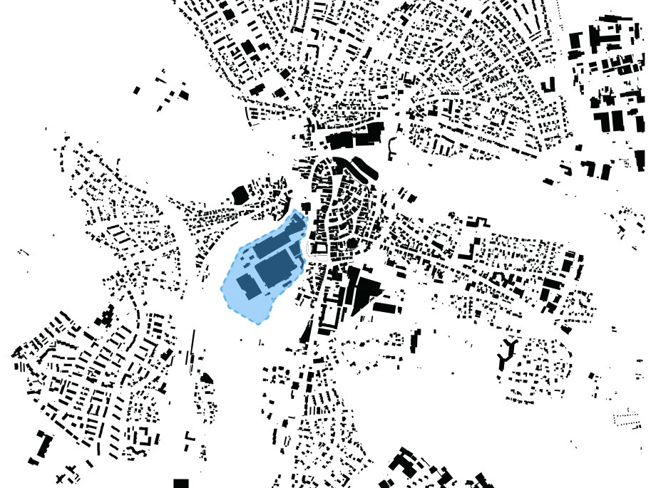 Schwarzplan der Modellkommune Roth