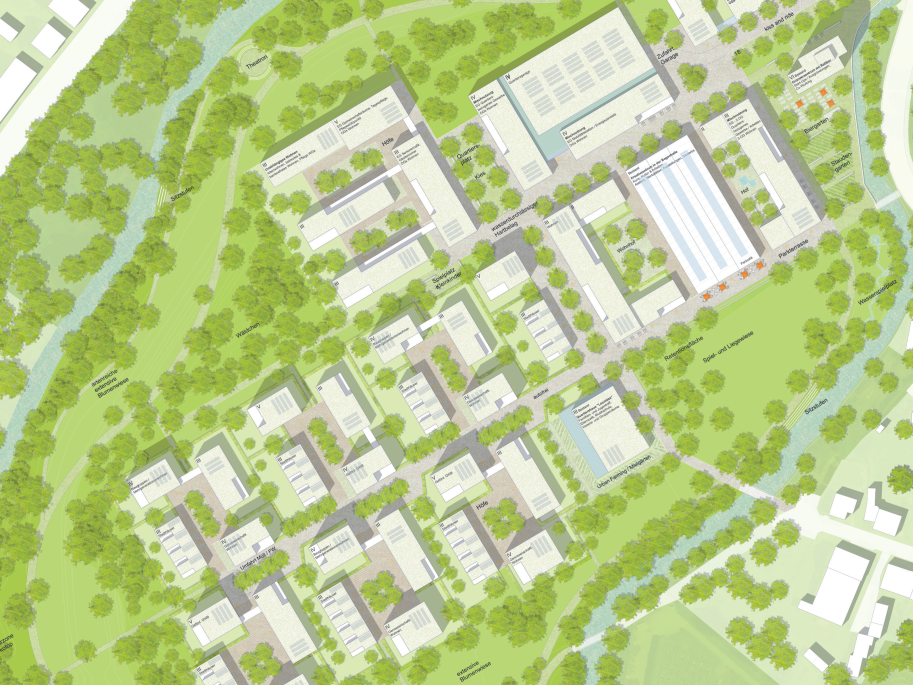 Lageplan der Modellkommune Roth