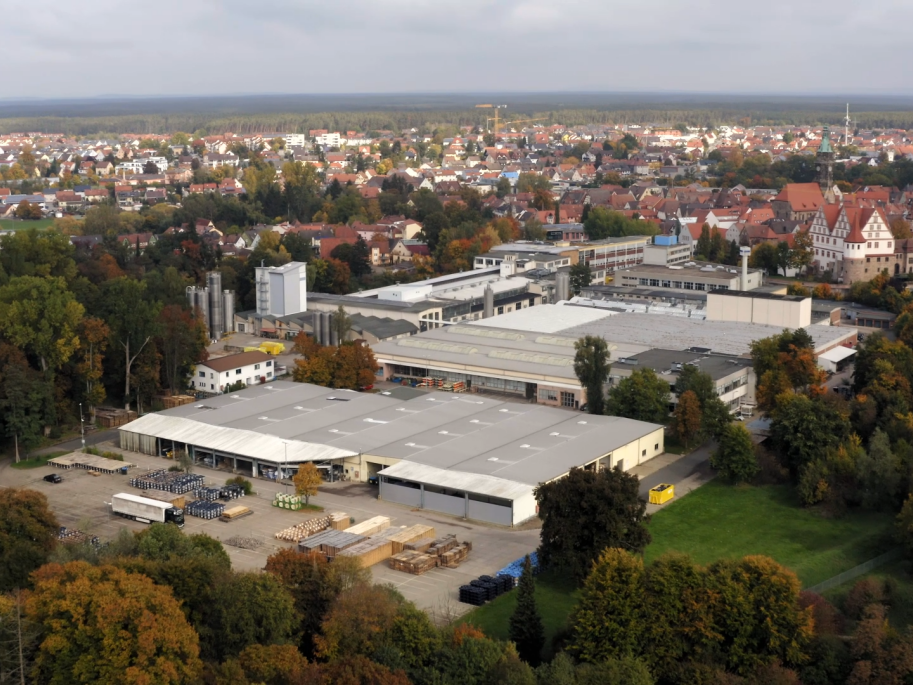 Luftbild der Modellkommune Roth